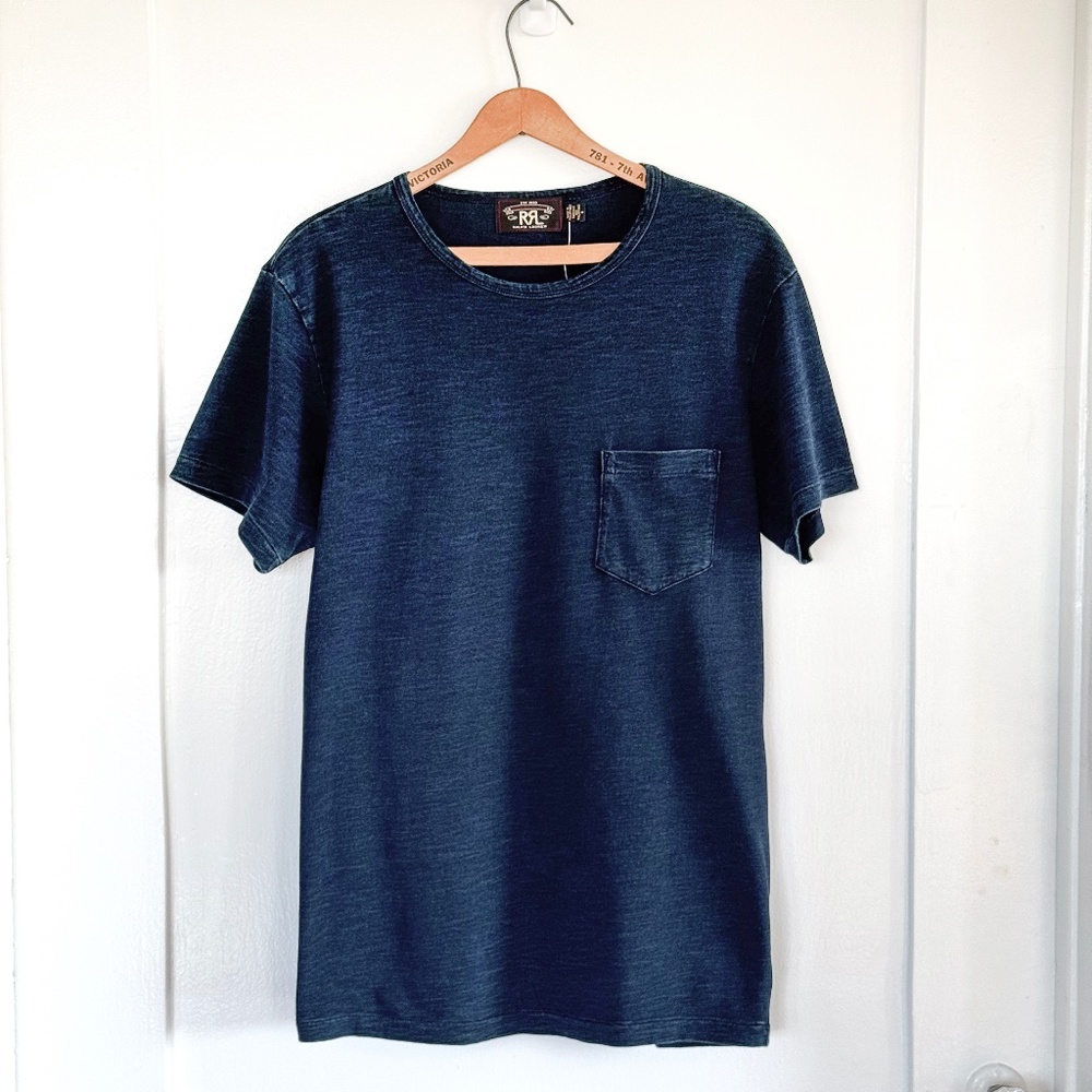 RRL Ralph Lauren Indigo-Dyed Pocket Tee – Size M (NWT)